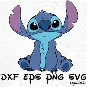 Stitch SVG png dxf eps Clipart, Stitch SVG Cartoon sublimatie Cliparts, Lilo and Stitch themasublimatie, Stitch Vector Tshirt Design SVG