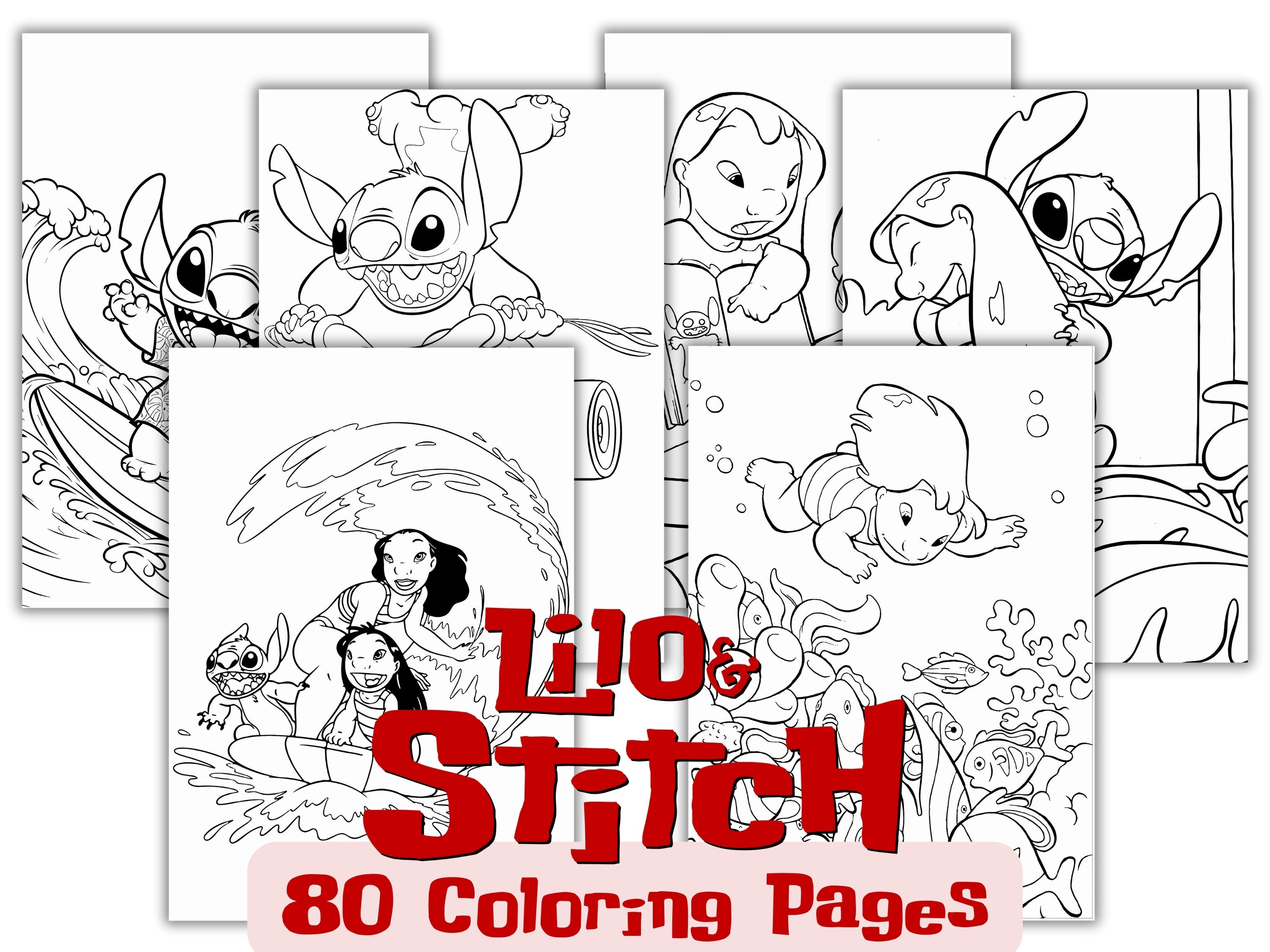 Lilo and Stitch Coloring book :80 Activity pages for Kids - Activity for  Kids