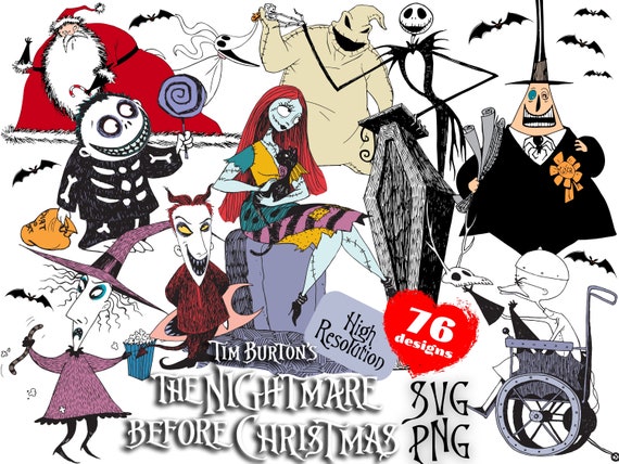 ティム・バートンのナイトメアー・ビフォア・クリスマス SVG PNG