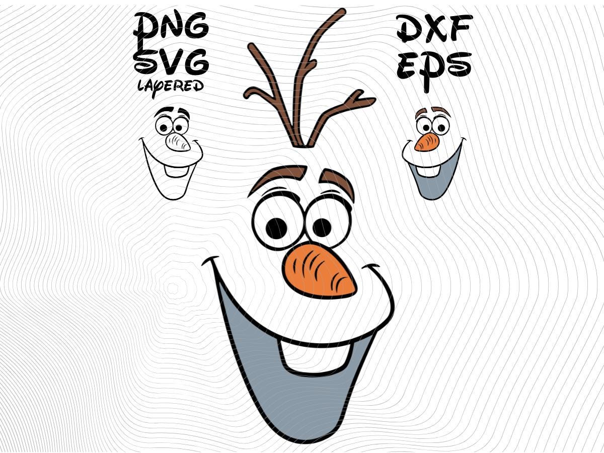 オラフ 雪だるま アナと雪の女王 顔 SVG png dxf eps クリップアート