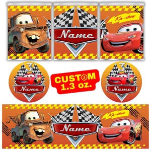 Personalisierte Autos benutzerdefinierte Geburtstag Chips Snacks Dosen Digital Design, Autos Geburtstag Party Favor Dose Sublimation, Chips Tube digitales Etikett PDF