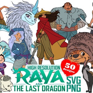 Raya and the Last Dragon SVG/PNG Cliparts Bundle, Raya and the Last Dragon Sublimation Collection, Raya and the Last Dragon Birthday Party