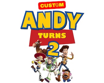 Personalized Custom Toy Story Birthday Name Logo PNG, Toy Story Original Birthday Sublimation, Custom Toy Story Kids Birthday Name (Digital)