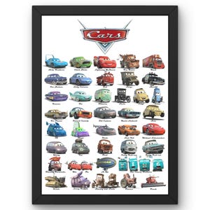 Póster de Cars 1, descarga digital JPG de Cars, póster de Cars para habitación infantil, imprimibles infantiles de Cars, póster de Cars de Lightning McQueen Tow Matter JPG