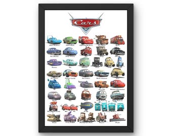 Póster de Cars 1, descarga digital JPG de Cars, póster de Cars para habitación infantil, imprimibles infantiles de Cars, póster de Cars de Lightning McQueen Tow Matter JPG