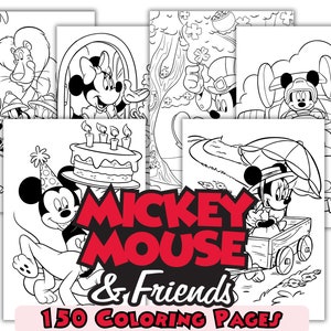 Mickey Mouse & Friends Coloring Pages, Mickey's Cartoon Cliparts Coloring Book, Mickey Mouse Friends Kids Activities Coloring Book Download