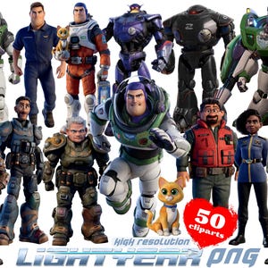 Lightyear Cliparts PNG Bundle, Lightyear PNG Cartoon Sublimation Cliparts, Lightyear Movie Themed Clip Arts Collection, Buzz Lightyear PNG