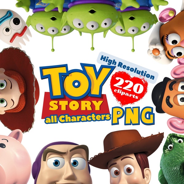 Toy Story PNG Cliparts Bundle, Toy Story PNG Cartoon Sublimation Cliparts, Toy Story Movie Themed Clip Arts Collection, Toy Story Party PNG