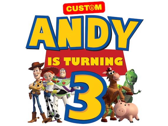 Personalized Custom Toy Story Birthday Name Logo PNG, Toy Story