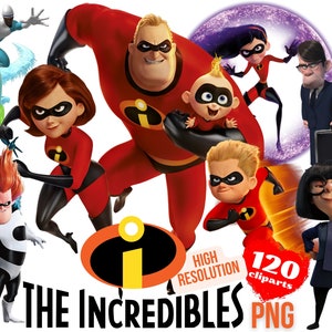 The Incredibles PNG Cliparts-bundel, The Incredibles PNG Cartoon sublimatie Cliparts, The Incredibles verjaardag sublimatie clipart png-pakket
