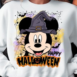 Halloween Mickey Mouse Face Head SVG PNG Clipart, Mickey Mouse Head Halloween Cartoon Tshirt Hoodie Sublimation Clipart SVG File Download