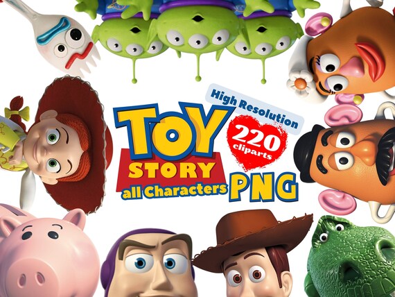 Toy Story Cliparts PNG Bundle, Toy Story PNG Cartoon Sublimation Cliparts, Toy Story Movie Themed Clip Arts Collection, Toy Story Party PNG