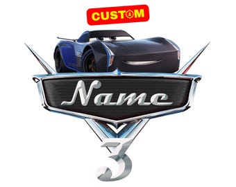 Personalized Cars Custom PNG Logo Cake Topper, Car Jackson Storm Original Birthday Sublimation, Custom Jackson Storm Logo Name Age (Digital)