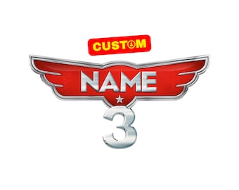 Personalisierte Flugzeuge benutzerdefinierte PNG-Logo, Flugzeuge Original Geburtstag Sublimation, benutzerdefinierte Flugzeuge Logo Name, Flugzeuge Cake Topper Cliparts (digital)