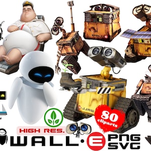 Wall-E PNG Cliparts Bundle, Wall-E PNG Cartoon Cliparts Collection for Sublimation, Wall-E Movie Themed Clip Arts PNG for Birthday Party Art