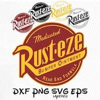 Rust Eze Sign Drawing Rusteze SVG Rust-eze DXF Rust Eze PNG Rust Eze Cut File Rust Ezeclipart ...