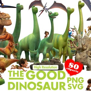 Das gute Dinosaurier PNG Cliparts-Bundle, Der gute Dinosaurier Digital Download Cliparts für Kinder Sublimation, Die Gute Dinosaurier PNG Sammlung