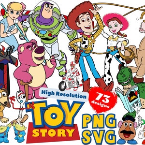 Toy Story SVG Cliparts Bundle, Toy Story PNG Cartoon Sublimation Cliparts, Toy Story Movie Themed Clip Arts Collection, Toy Story Party SVG