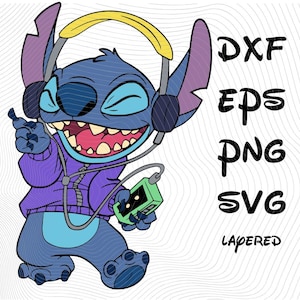 Stitch SVG png dxf eps Clipart, Stitch SVG Cartoon sublimatie Cliparts, Lilo and Stitch themasublimatie, Stitch Vector Tshirt Design SVG