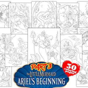 The Little Mermaid Ariel&#39;s Beginning Coloring Book, The Little Mermaid Ariel Coloring Pages Kids Activities, Little Mermaid Kids Printables
