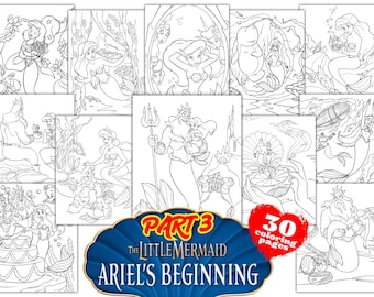 The Little Mermaid Ariel's Beginning Coloring Book, The Little Mermaid Ariel Coloring Pages Kids Activities, Little Mermaid Kids Printables