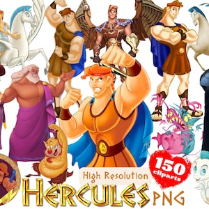 Hercules PNG Cliparts Bundle, Hercules PNG Cliparts für Sublimation, Hercules Clip Arts Sammlung, Hercules PNG Geburtstag Bundle Sammlung