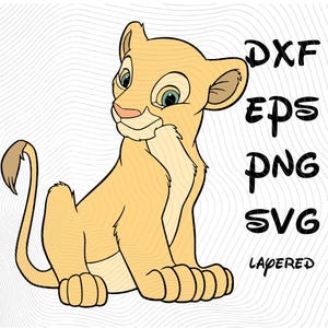 Nala the Lion King SVG png dxf eps Clipart, Nala SVG Cartoon Sublimation Cliparts, Lion King Themed Sublimation, Nala Vector Tshirt Design