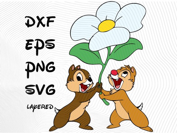 チップとデール SVG レイヤード png dxf eps 昇華クリップアート