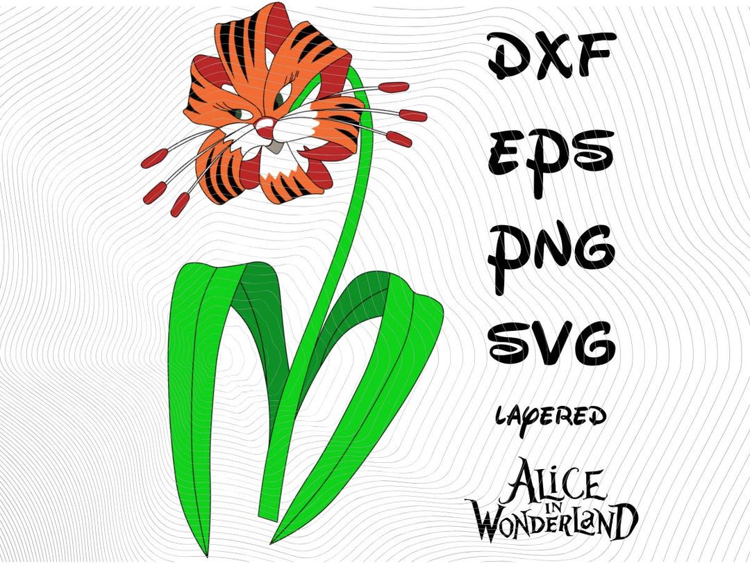 Tiger Lily Alice in Wonderland SVG Clipart, Alice in Wonderland SVG ...