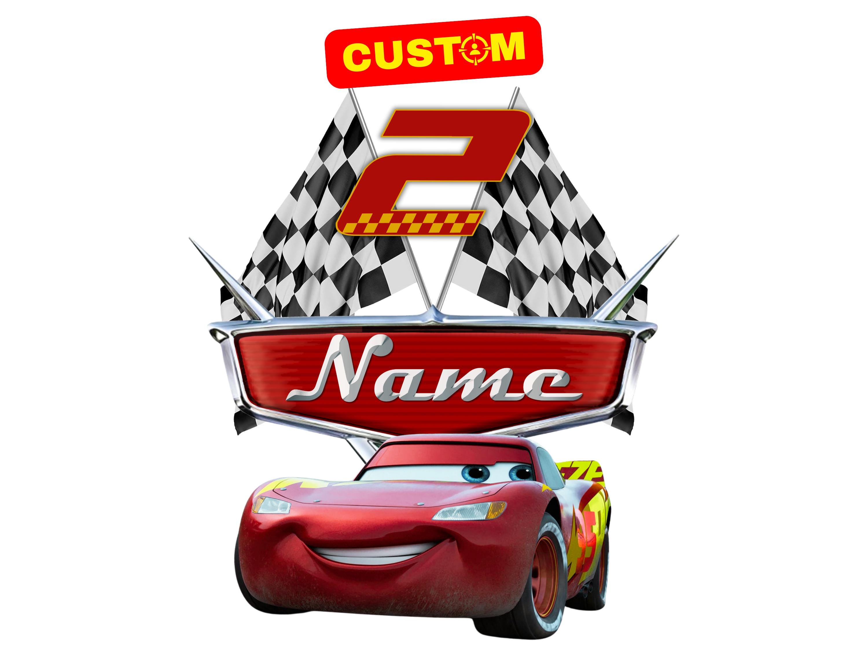 Personalized Cars Custom PNG Logo, Cars Original Birthday Sublimation, Custom Cars Logo with Name and Age, Cars Cake Topper T-Shirt Cliparts