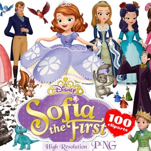 Sofia the First PNG Cliparts Bundle, Sofia the First PNG Cartoon Sublomation Cliparts, Sofia the First Movie Themed Clip Arts Collection PNG