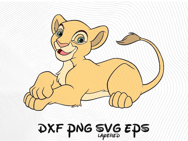 Nala the Lion King SVG png dxf eps Clipart, Nala SVG Cartoon Sublimation Cliparts, Lion King Themed Sublimation, Nala Vector Tshirt Design image 1