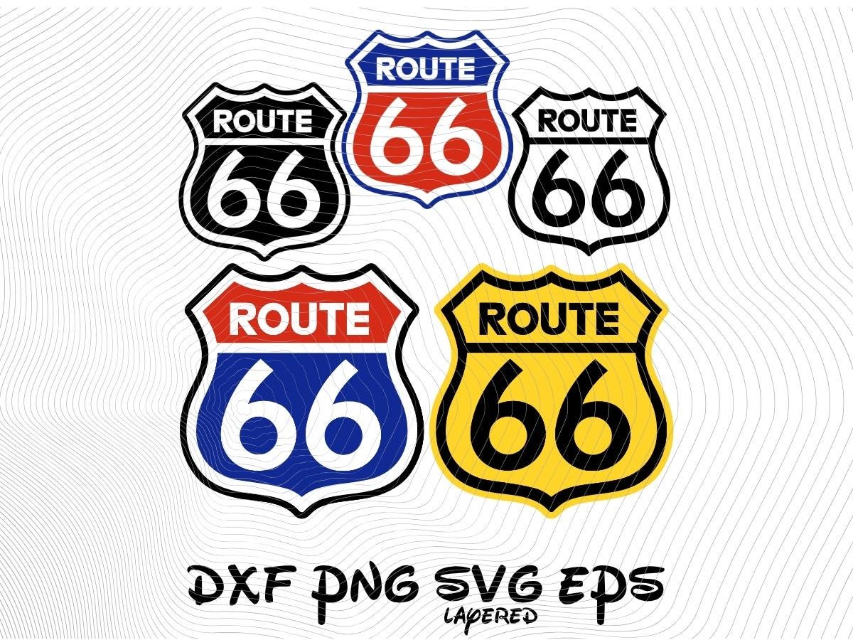 ルート66 カーズ ラジエーター スプリングス ロゴ SVG png dxf eps