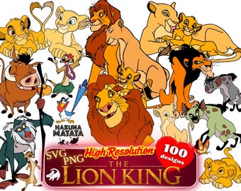 The Lion King SVG Cliparts Bundle, The Lion King PNG Cliparts for Sublimation, The Lion King Clip Arts Collection, The Lion King SVG Bundle