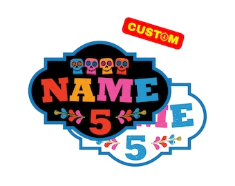 Personalized Coco Custom PNG Logo, Coco Original Birthday Sublimation, Custom Coco Logo Name Age Coco Personalization Cliparts PNG (Digital)