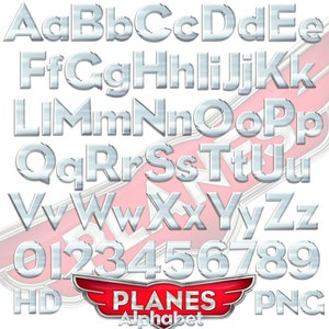 Flugzeuge Original Alphabet Schriftart PNG, Autos Flugzeuge PNG Cartoon Cliparts, Flugzeuge Autos Silber Metallic Dusty Crophopper Alphabet Buchstaben Cliparts