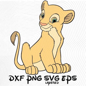 Nala the Lion King SVG png dxf eps Clipart, Nala SVG Cartoon Sublimation Cliparts, Lion King Themed Sublimation, Nala Vector Tshirt Design