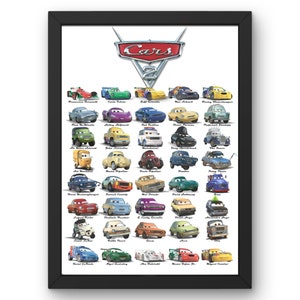 Plakat Auta 2, Samochody JPG do pobrania cyfrowego, Plakat do pokoju dziecięcego z Auta na ścianę, Wydruki dla dzieci z Auta, Lighting McQueen Tow Matter Cars Plakat JPG