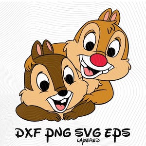 Cip e Ciop SVG a strati png dxf eps Clipart a sublimazione, Cip e Ciop Chipmunk SVG Cartoon Clipart a sublimazione, Cip e Ciop (digitale)