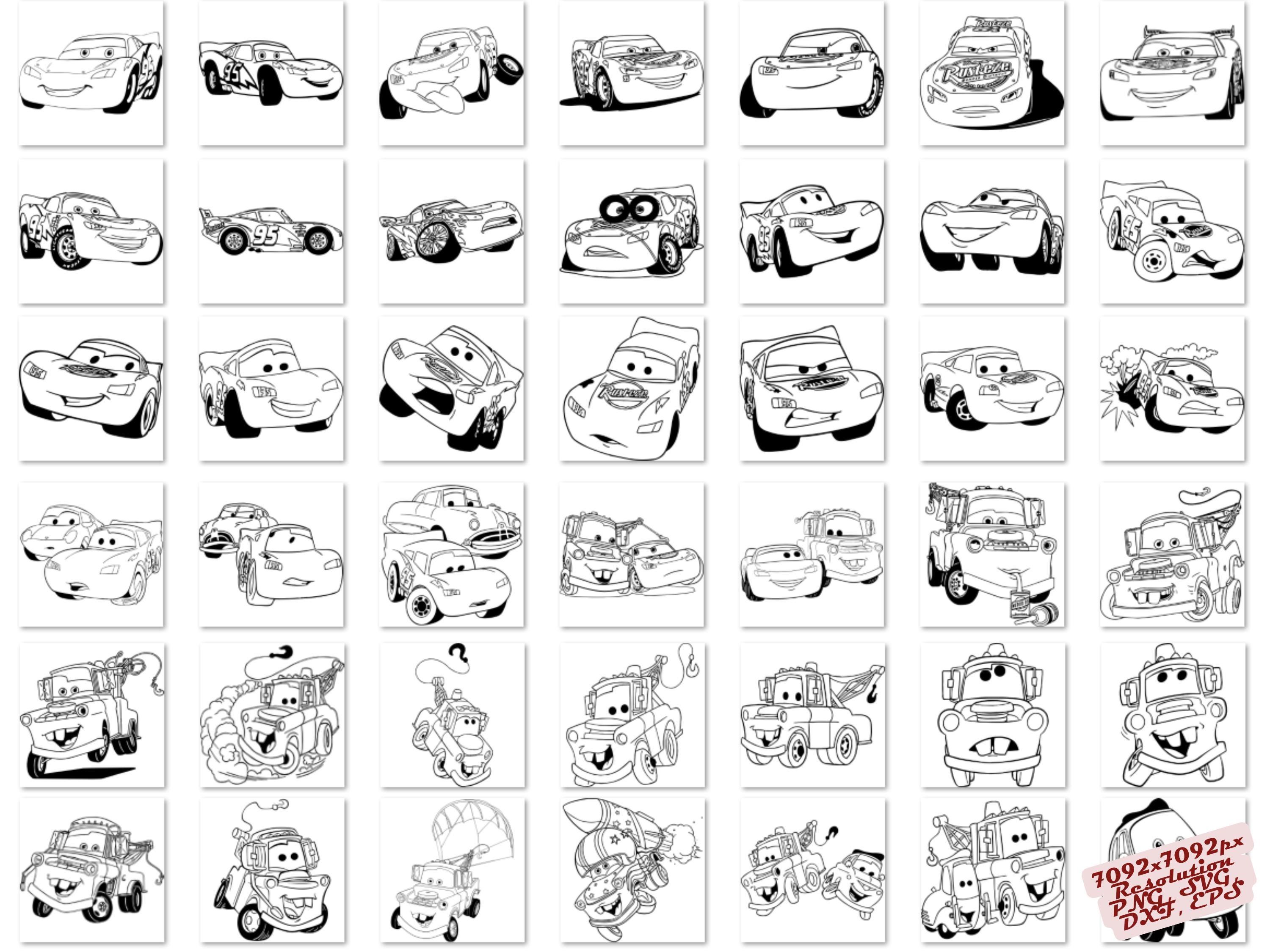 Cars SVG Png Dxf Eps Clipart Bundle, Cars SVG Cartoon Cliparts, Cars ...