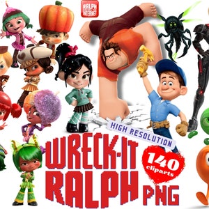 Wreck-It Ralph PNG Cliparts Bundle, Wreck-It Ralph Sublimation Bundle, Wreck-It Ralph Movie Themed Birthday Party Cliparts png Collection
