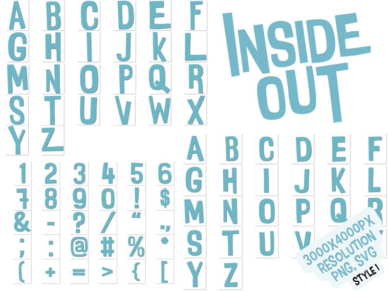 Inside Out PNG Cliparts Mega Bundle, Inside Out Sublimation Bundle ...