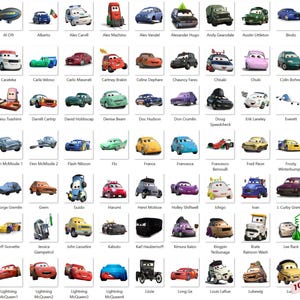 Cars PNG Cliparts Bundle, Cars PNG Cartoon Cliparts, Cars Sublimation, Lightning McQueen, Tow Mater, Cars Characters PNG Cliparts (Digital) image 8