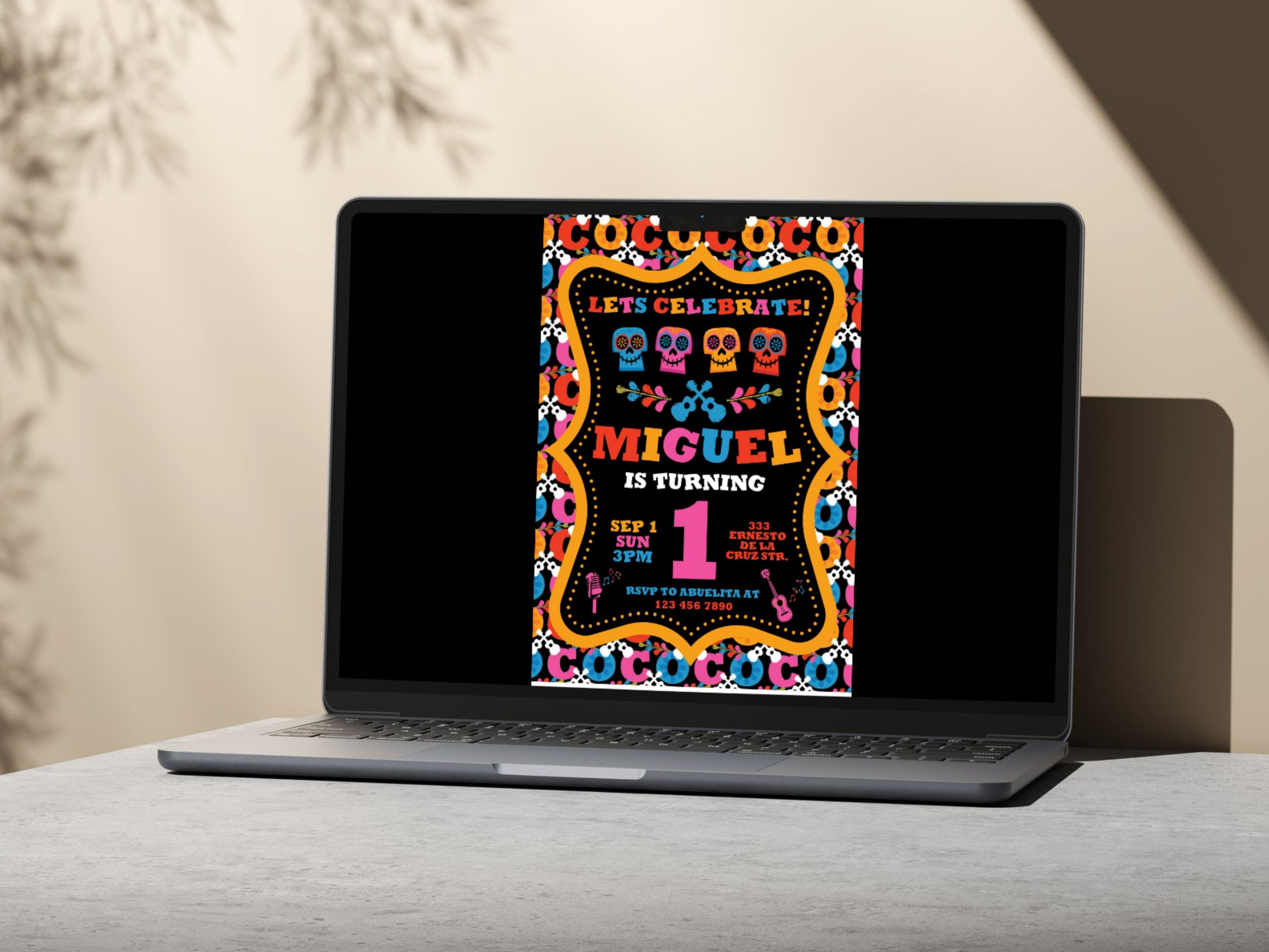 Editable Personalized Custom COCO Birthday Invitation Template, Coco ...