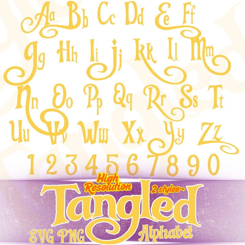 Svg Lettering Tangles Letters - Etsy