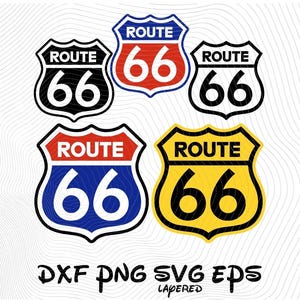 Route 66 Cars Radiator Springs Logo SVG png dxf eps Cliparts, Cars Route 66 Sign SVG Cartoon Clipart, Cars Route 66 Vector Decal (Digital)
