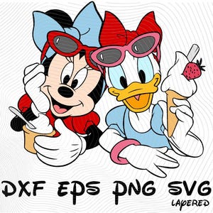 Clipart di Minnie e Paperina in versione estiva, Clipart di Minnie in versione estiva, Clipart di Minnie in versione SVG, Clipart di Minnie e Paperina in versione PNG