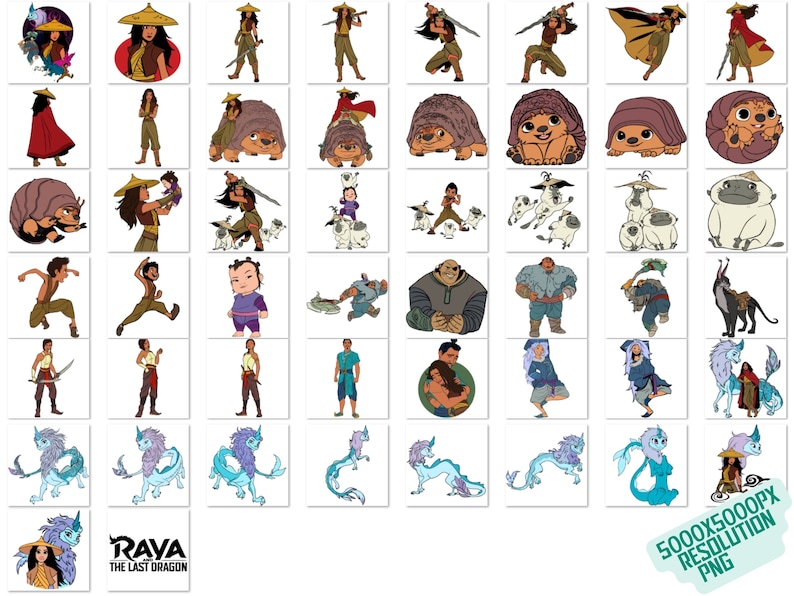 Raya and the Last Dragon PNG Cliparts Bundle, Raya and the Last Dragon ...