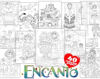 Encanto Coloring Book, Encanto Coloring Pages for Kids Activities, Encanto Mirabel Printables PDF Colouring, Encanto Coloring Book Page PDF