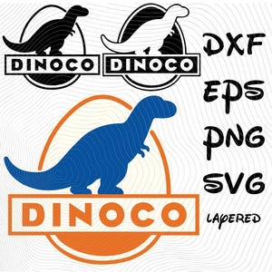 Dinoco Team Logo SVG png dxf eps Clipart, Dinoco Cars SVG Cartoon Clipart, Cars Sublimation Lightning McQueen, Dinoco Team Decals Vector